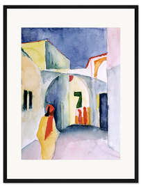 Gerahmter Kunstdruck Gasse in Tunis