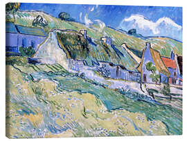 Canvas-taulu  Thatched cottages at Auvers-sur-Oise - Vincent van Gogh