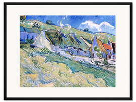 Gerahmter Kunstdruck Strohgedeckte Häuser in Auvers-sur-Oise