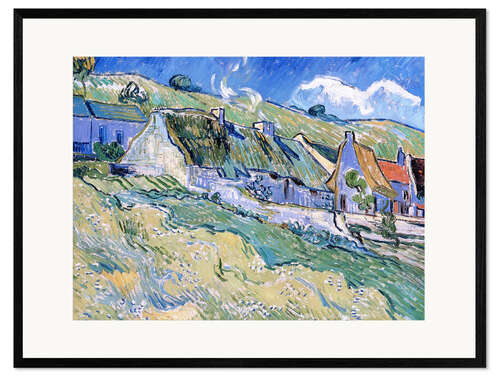 Kehystetty taidepainatus Thatched cottages at Auvers-sur-Oise