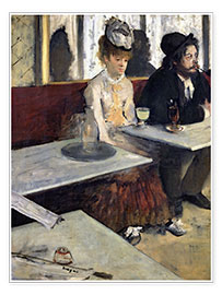 Wall print  In a Café - Edgar Degas