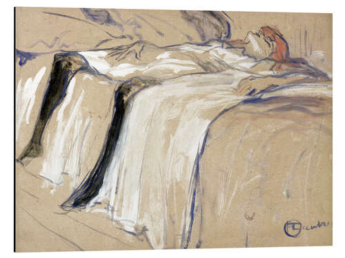 Aluminium print Woman lying on her Back - Lassitude