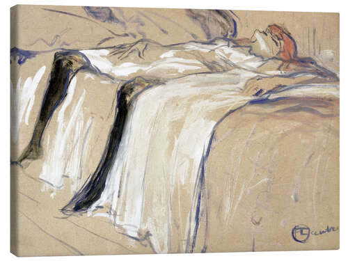 Canvas print Woman lying on her Back - Lassitude