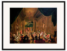 Gerahmter Kunstdruck Aufnahmezeremonie der Wiener Freimaurerloge