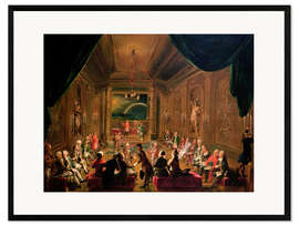 Impresión de arte enmarcada Initiation ceremony in a Viennese Masonic Lodge
