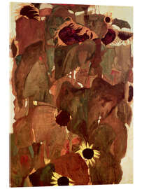 Stampa su vetro acrilico  Girasoli II - Egon Schiele