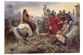 Foam board print Vercingetorix throws down his weapons at the feet of Julius Caesar