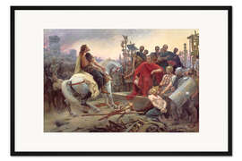 Gerahmter Kunstdruck Vercingetorix wirft seine Waffen zu Füßen des Gaius Julius Caesar