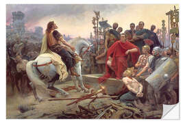 Wall sticker Vercingetorix throws down his weapons at the feet of Julius Caesar