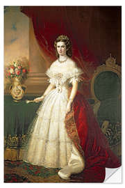 Selvklæbende plakat Empress Elizabeth of Bavaria