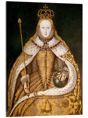 Acrylic print Queen Elizabeth I in Coronation Robes