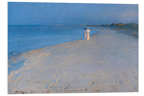 Tableau en PVC Summer evening at Skagen's Southern Beach, Anna Ancher and Marie Krøyer