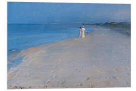 Tableau en PVC Summer evening at Skagen's Southern Beach, Anna Ancher and Marie Krøyer