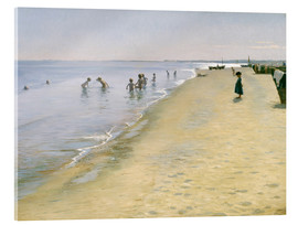 Stampa su vetro acrilico  Giornata estiva sulla spiaggia meridionale di Skagen - Peder Severin Krøyer