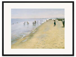 Gerahmter Kunstdruck Sommertag am Südstrand von Skagen