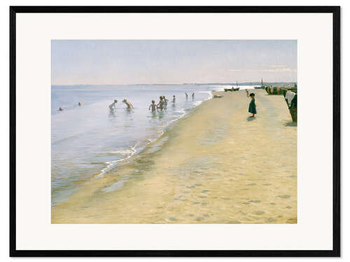Gerahmter Kunstdruck Sommertag am Südstrand von Skagen