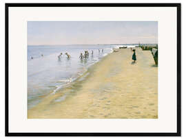 Ingelijste kunstdruk Zomerdag op Skagens Zuidstrand