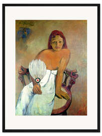 Gerahmter Kunstdruck Mädchen mit Fächer