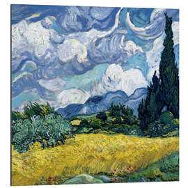 Magnettafel Weizenfeld mit Zypressen