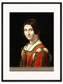 Gerahmter Kunstdruck La Belle Ferronière