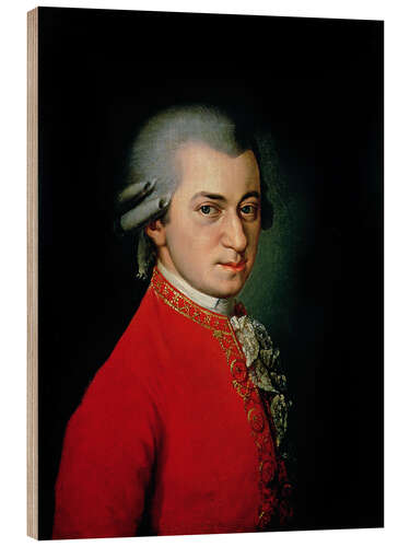 Holzbild Wolfgang Amadeus Mozart