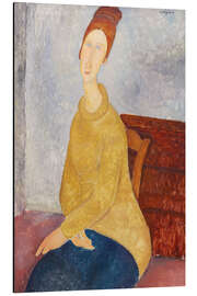 Magnettafel Jeanne Hebuterne in einem gelben Jumper