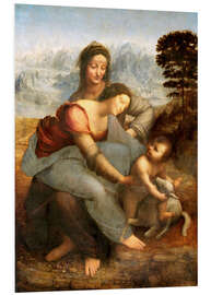 Foam board print The Virgin and Child with Saint Anne