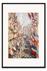Gerahmter Kunstdruck Rue Montorgueil, Feierlichkeiten zum 30. Juni - Claude Monet