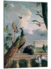 Magnettafel Palast von Amsterdam mit exotischen Vögeln