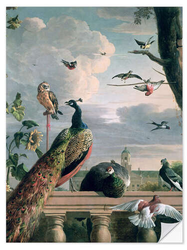 Selvklebende plakat Palace of Amsterdam with exotic birds