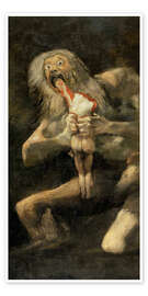 Tavla  Saturnus slukar en av sina söner - Francisco José de Goya