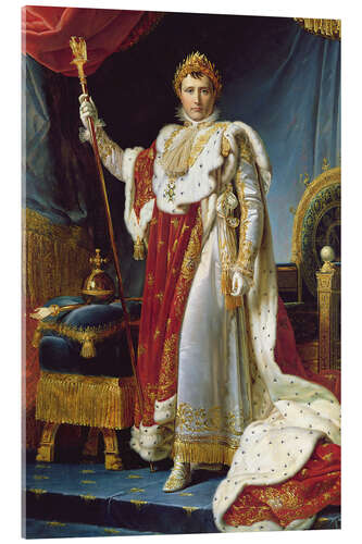 Acrylic print Napoleon I in his coronation robe