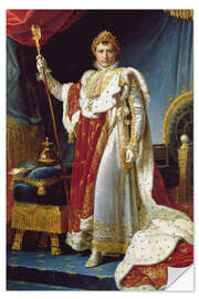 Selvklæbende plakat Napoleon I in his coronation robe