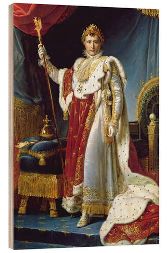 Wood print Napoleon I in his coronation robe