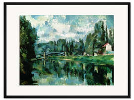 Gerahmter Kunstdruck Die Ufer der Marne bei Creteil