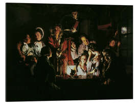 Magnettafel Experiment mit einem Vogel in einer Luftpumpe