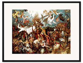 Gerahmter Kunstdruck Der Sturz der rebellierenden Engel - Pieter Brueghel d.Ä.