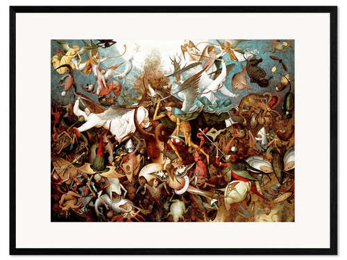 Ingelijste kunstdruk The Fall of the Rebel Angels