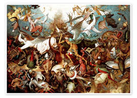 Póster  A queda dos anjos rebeldes - Pieter Brueghel d.Ä.