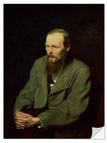 Selvklæbende plakat Fyodor Dostoyevsky