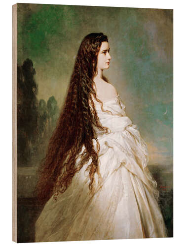 Wood print Empress Elisabeth of Austria