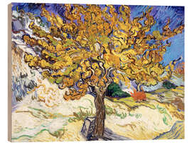 Print på træ Mulberry Tree - Vincent van Gogh