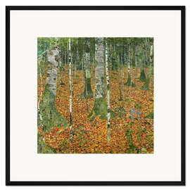 Gerahmter Kunstdruck Birkenwald