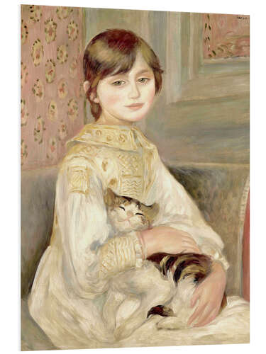 Foam board print Julie Manet with Cat