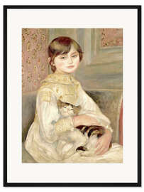 Gerahmter Kunstdruck Julie Manet mit Katze - Pierre-Auguste Renoir