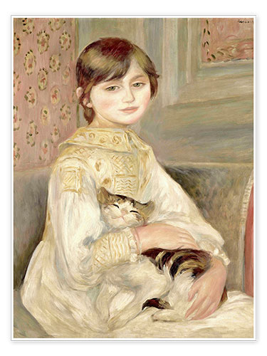 Póster Julie Manet con gato