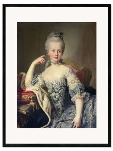 Ingelijste kunstdruk Archduchess Marie Antoinette Habsburg-Lothringen