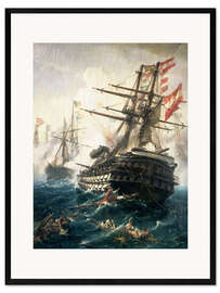 Framed art print The Battle of Lissa