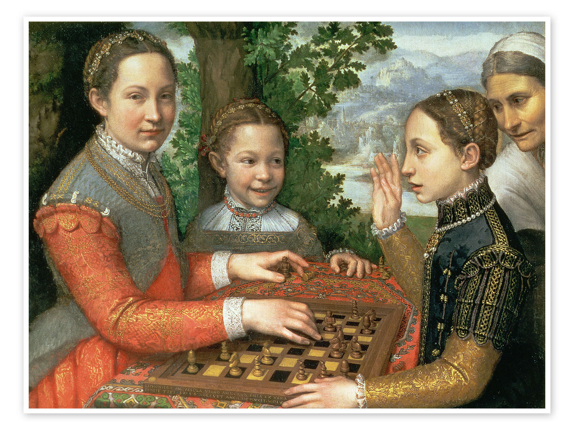 Game of Chess print by Sofonisba Anguissola | Posterlounge