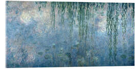 Tableau en verre acrylique  Les Nymphéas : Le Matin clair aux saules (détail) 3 - Claude Monet